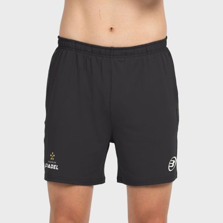 tienda de padel Madrid, tienda de padel online, tienda de padel españa, tienda de padel en linea, SHORT BULLPADEL PREUX NEGRO
