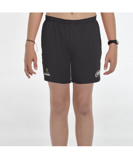 tienda de padel Madrid, tienda de padel online, tienda de padel españa, tienda de padel en linea, SHORT BULLPADEL PREUX JR. NEGR