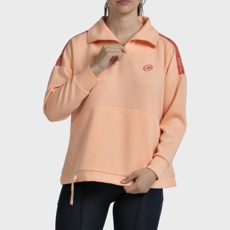 SUDADERA BULLPADEL ALASIA NARANJA PASTEL
