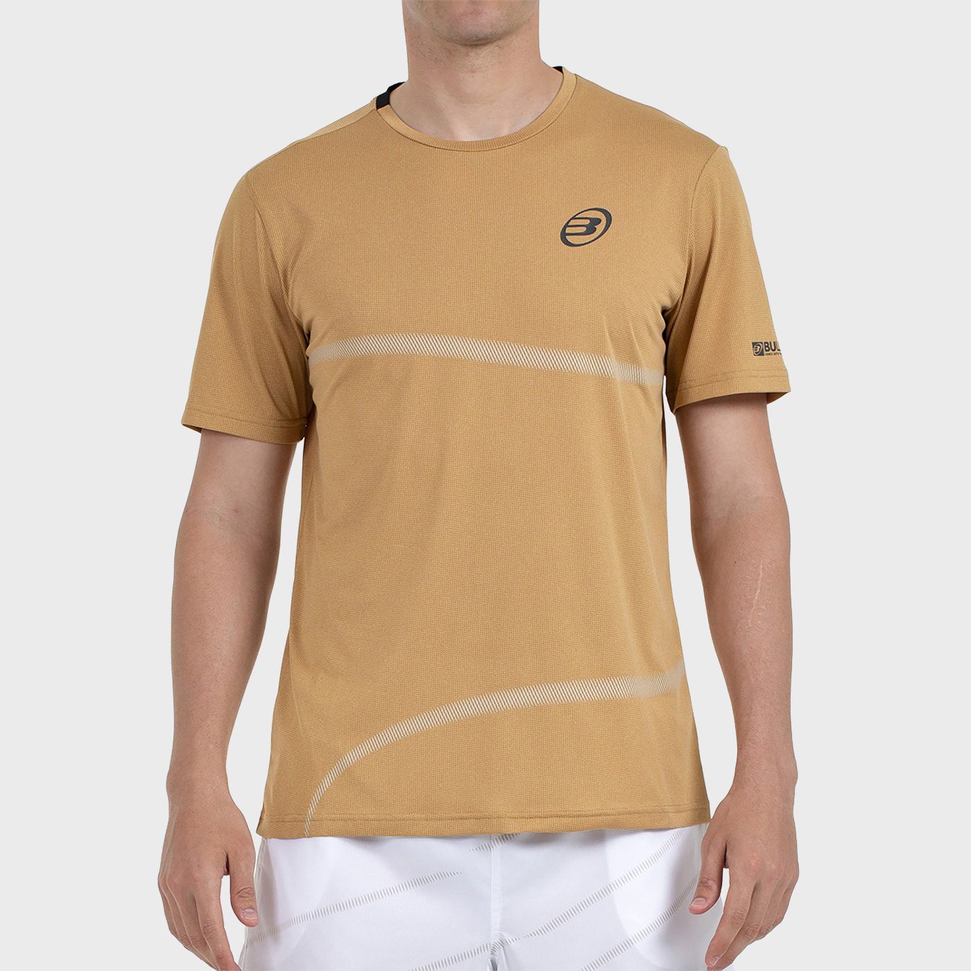 tienda de padel Madrid, tienda de padel online, tienda de padel españa, tienda de padel en linea, CAMISETA BULLPADEL CHELES OCRE