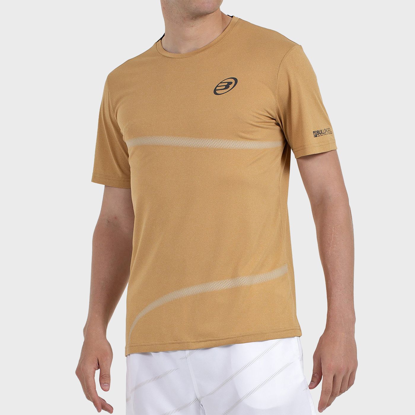 tienda de padel Madrid, tienda de padel online, tienda de padel españa, tienda de padel en linea, CAMISETA BULLPADEL CHELES OCRE