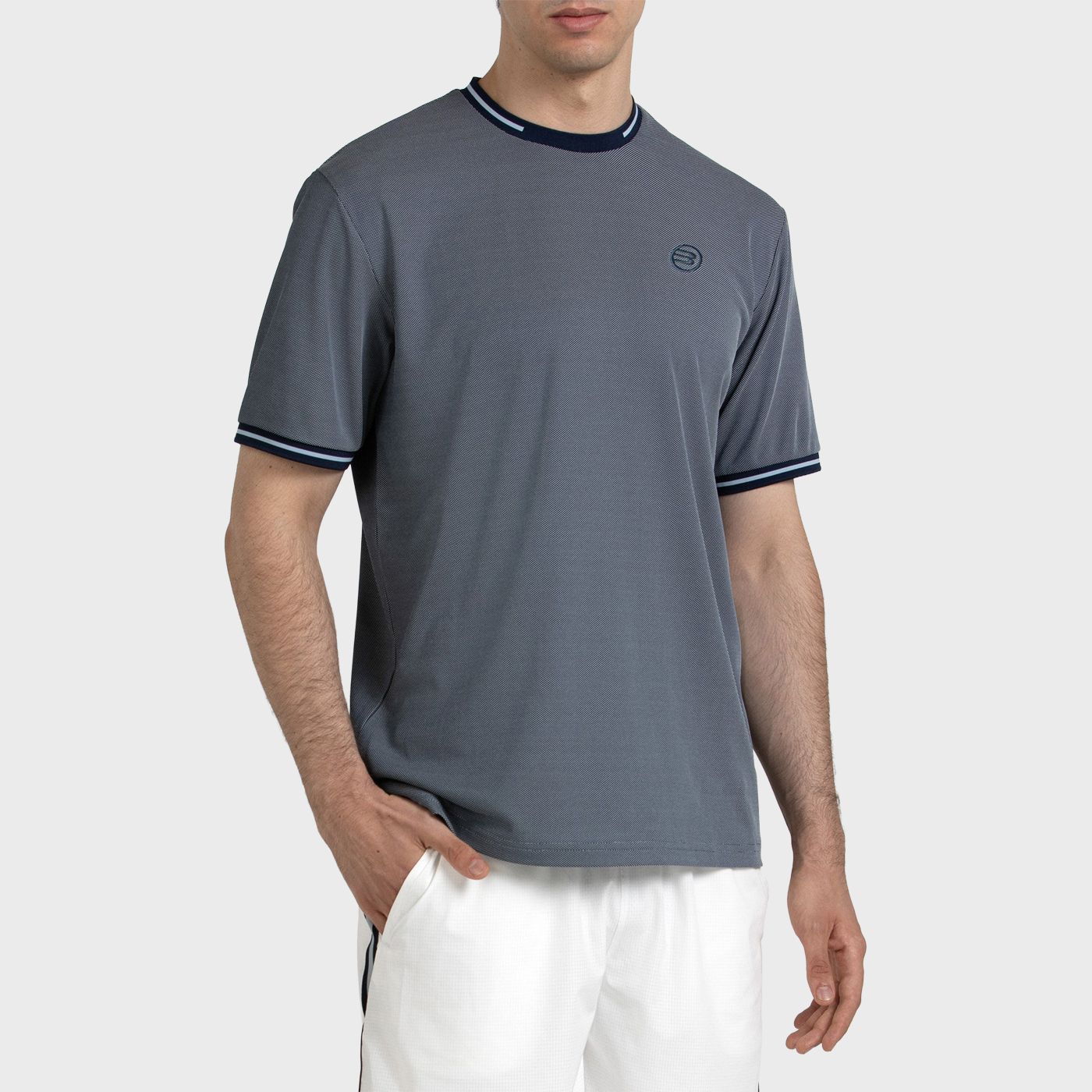 CAMISETA BULLPADEL TORREME AZUL MARINO TEJ.BICOLOR